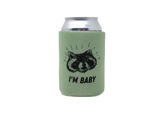 Sage Raccoon Can Holder