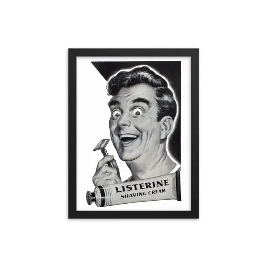 Vintage Shave Cream Advert Framed Print