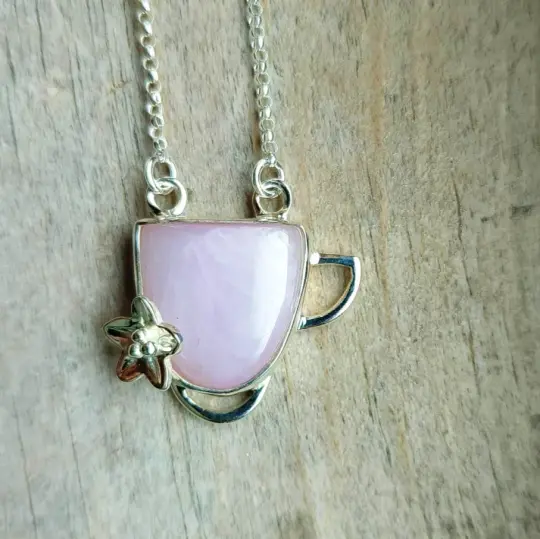 Kunzite Pendant — Cup of Lights
