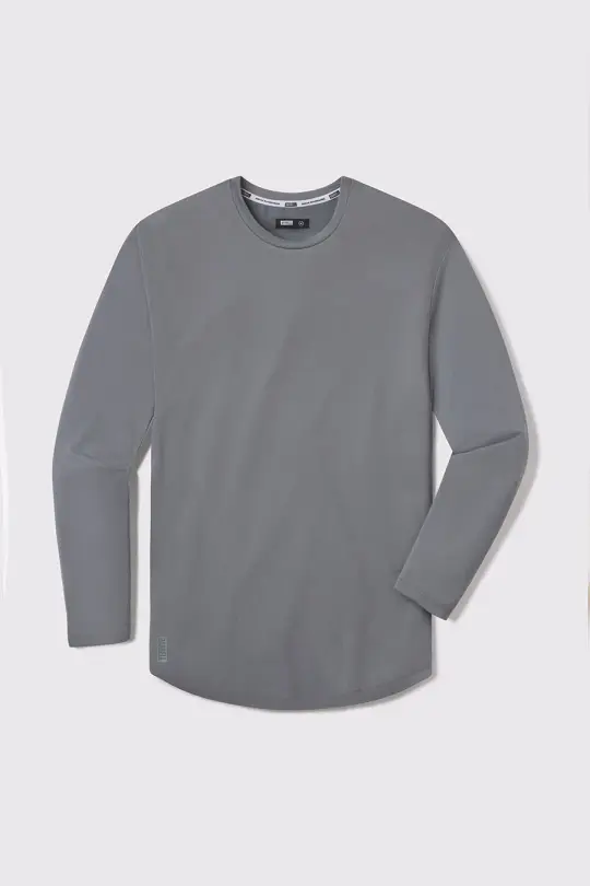 Fitted Drop Hem Long Sleeve