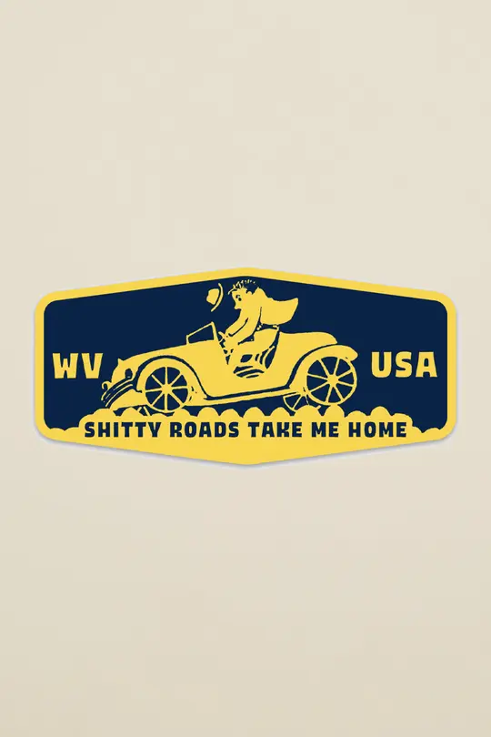 Shitty Roads Sticker