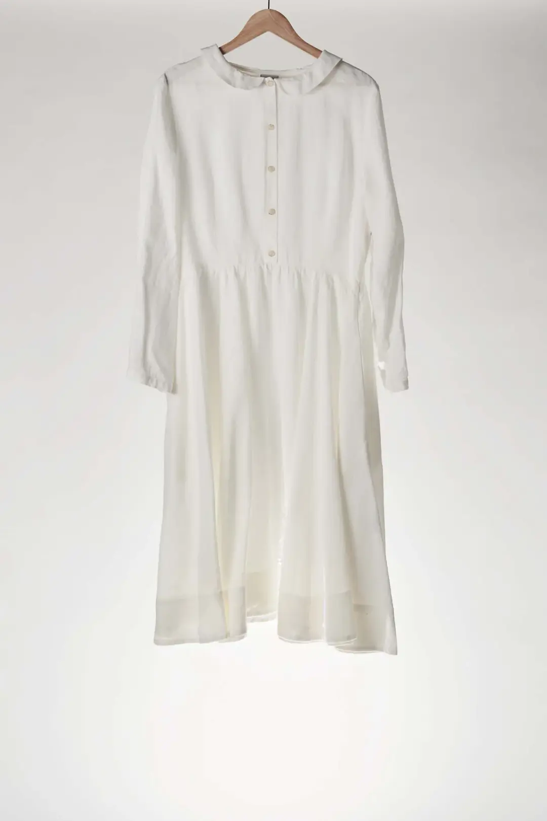 Classic Dress, Long Sleeve, White Magnolia