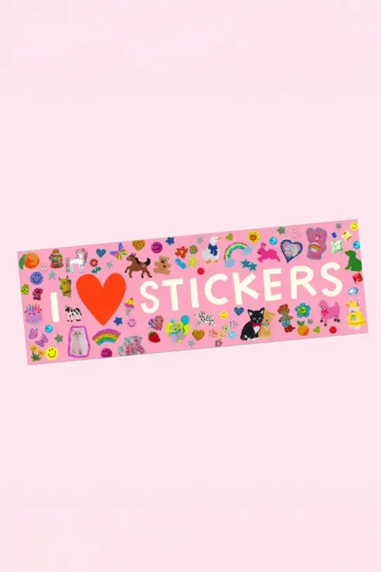 I HEART STICKERS Bumper Sticker