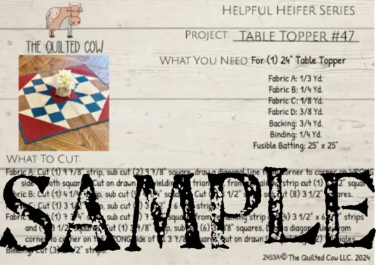 Helpful Heifer Table Topper #47