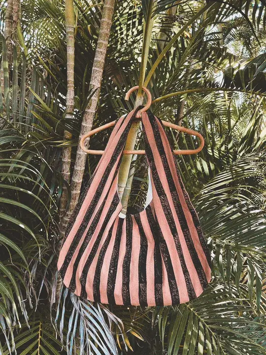 Dream Shoulder Bag in Blockprint Stripe