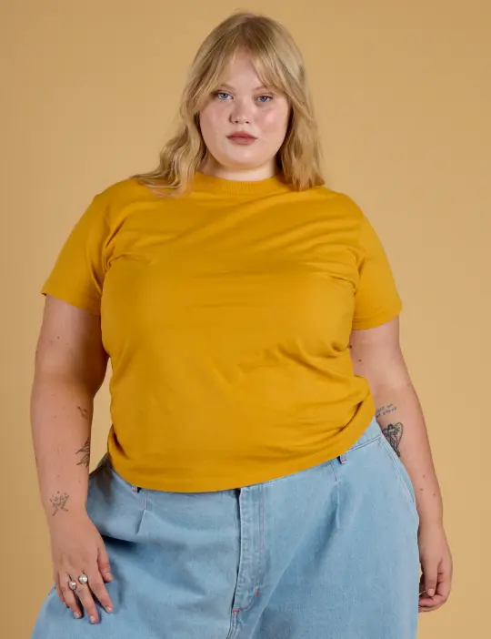 The Organic Vintage Tee - Mustard Yellow *FINAL SALE*