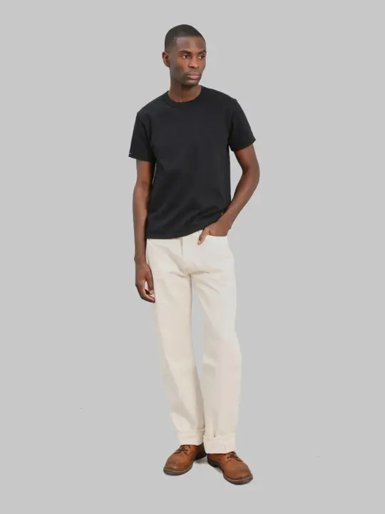 Fullcount 0105EC 13oz Ecru Selvedge Wide Straight Jeans