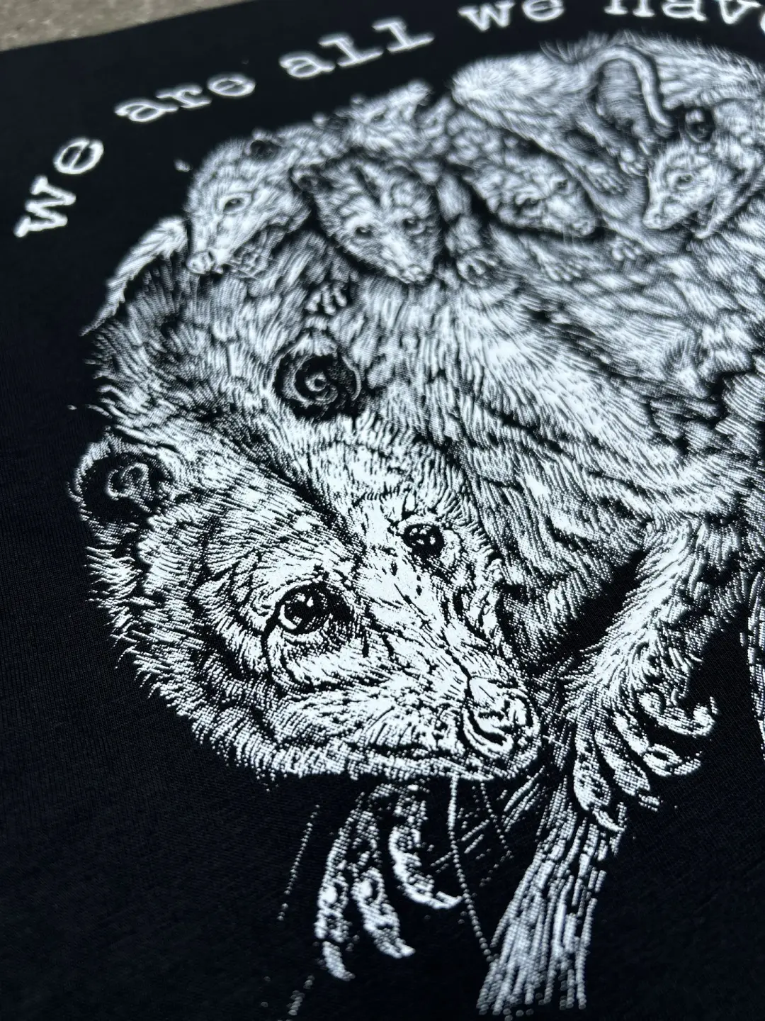 "we are all we have" | FreeDes.net benefit shirt