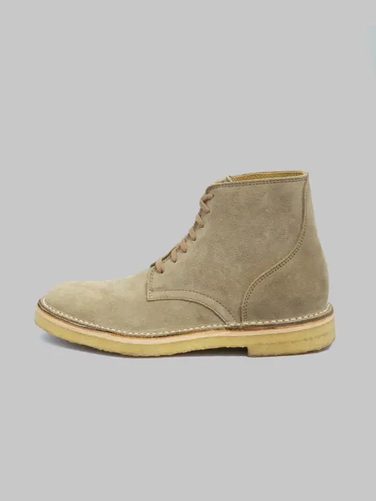 John Lofgren Sahara Boots Japanese Suede Khaki