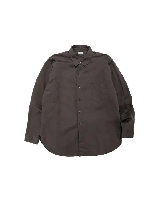 CIOTA Regular Collar Shirt Cotton/Linen Charcoal Gray