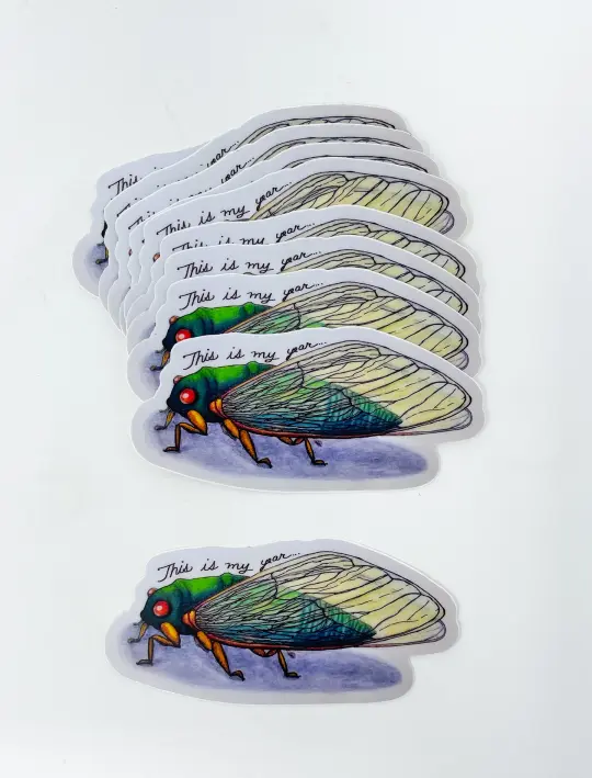 "This is my year . . ." Cicada Sticker