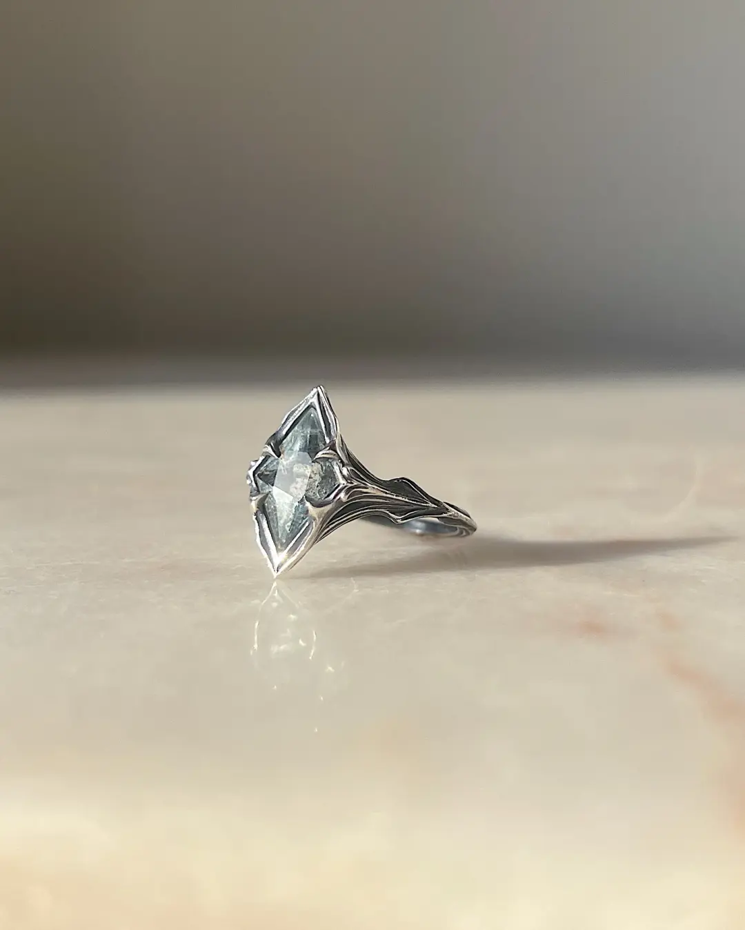 Snow Queen Pt II // Silver + Aquamarine Sunstone