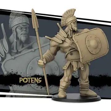potens gladiator miniature in 28mm scale for tabletop RPGs.