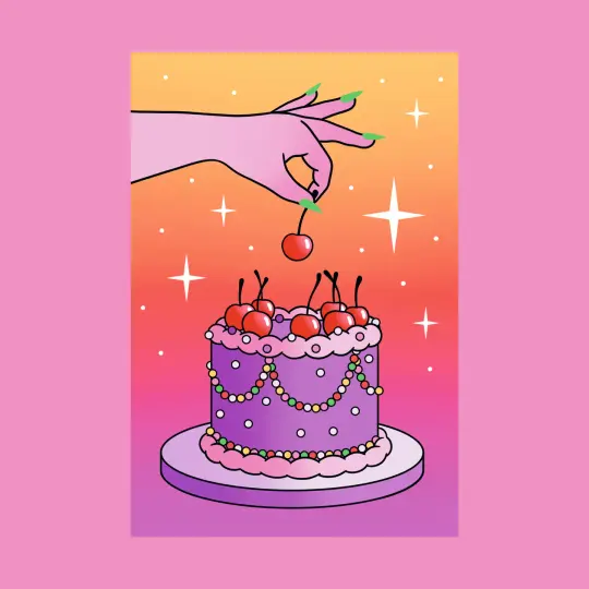 Carte postale - Birthday