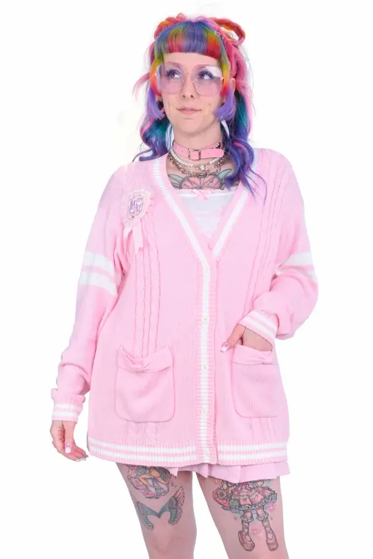 Angel Academy Cardigan - Pink
