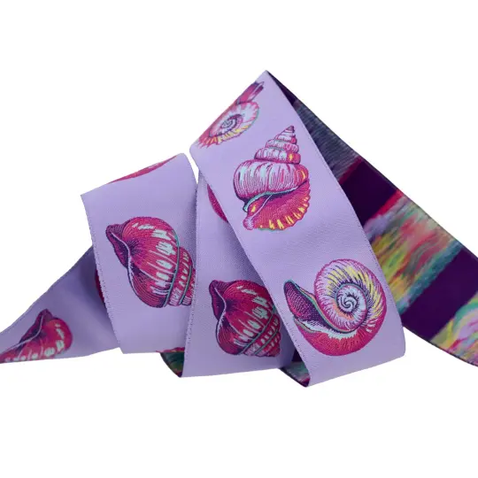Floral Reef Lil Shelly in Ultraviolet 1-1/2in x 15yd