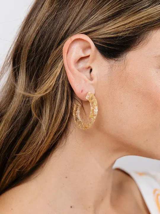 Gold Goa Resin Hoops