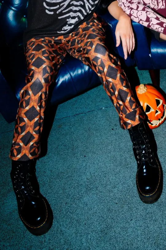 Pumpkin Patchwork Cuffed Pants