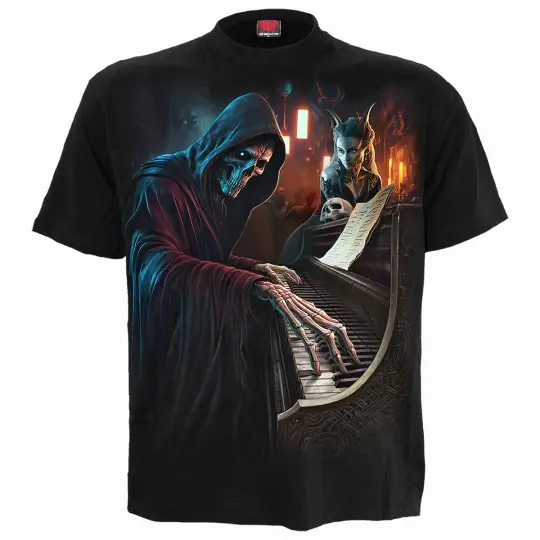MIDNIGHT BLUES T-Shirt Black - Gothic Blues T-Shirt