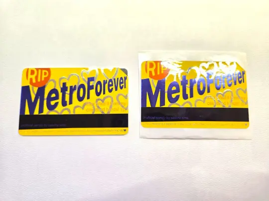 metro4eva sticker - nyc transit parody with metallic waterprool vinyl