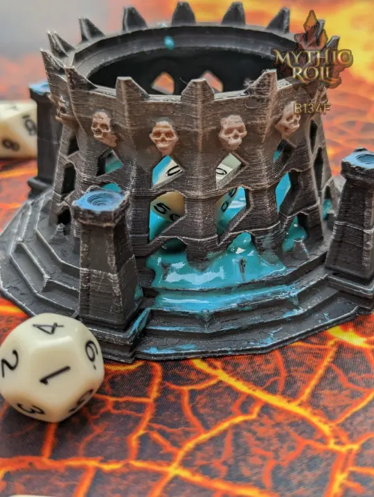 Necromancer Class 3D Printed Dice Jail | D20 Dice Vault | DnD Player Gift| Mythic Roll by Unchained Games - Are You Ready to Raise the Dead?