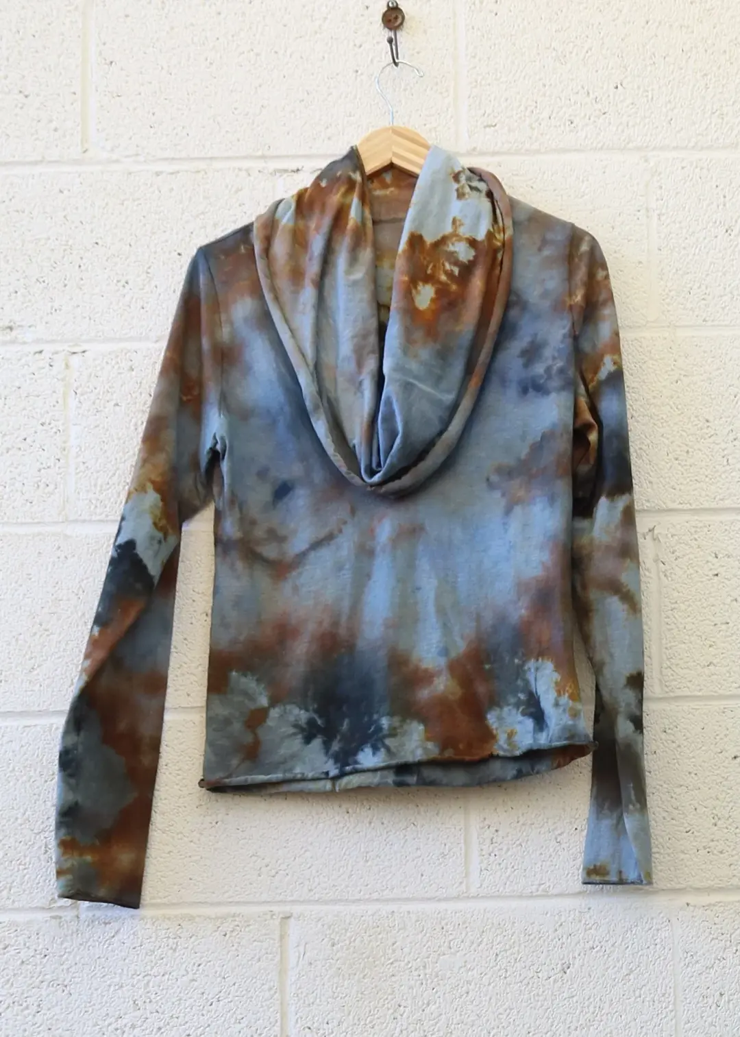 OOAK - Nomad Simplicity Cropped Shirt  / L / Organic Cotton / Ice Dye (185)