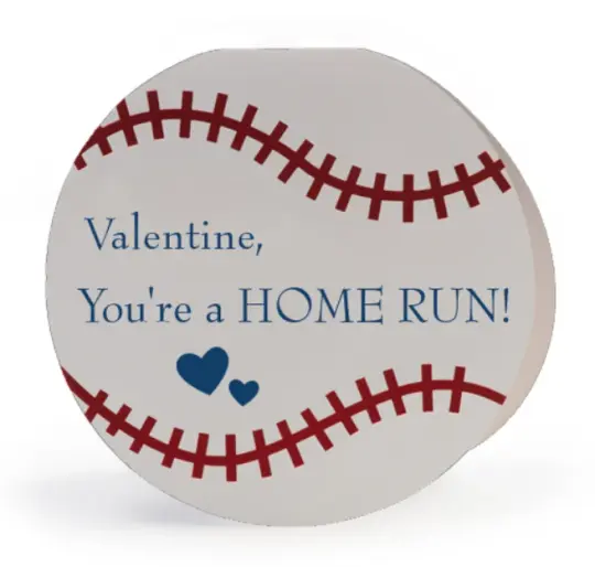 Baseball fold over Foil printed card You're a Home Run!