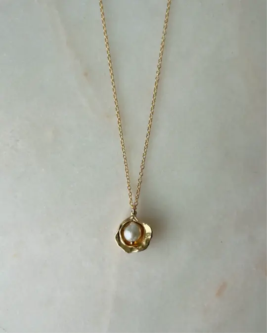 Divers II // Small White Pearl // 14ky Necklace (RTS)