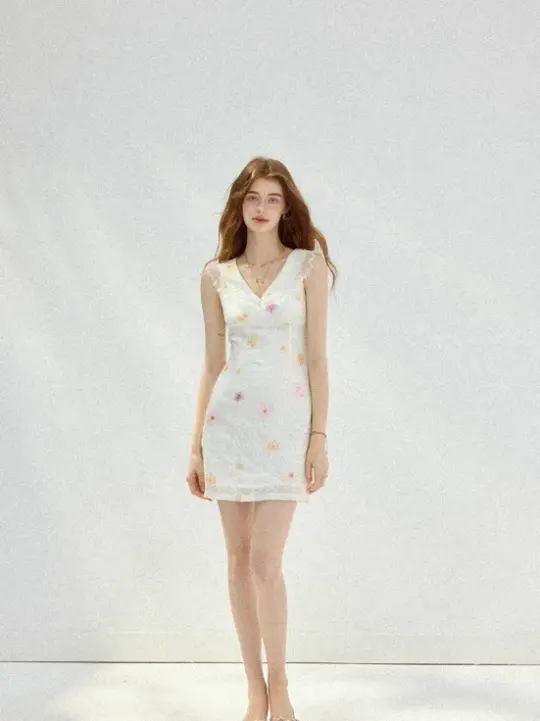 Flower language tipsy floral dress French suspender skirt holiday wear short skirt skirt female summer R3425
