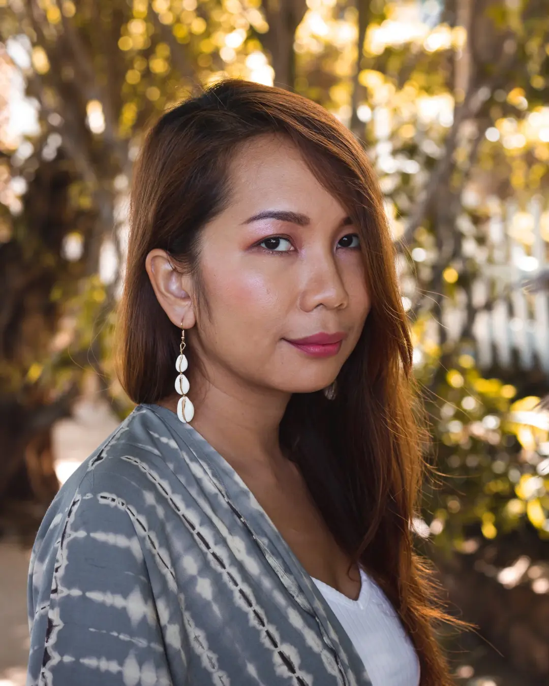 Cowrie Shell Drop Earrings