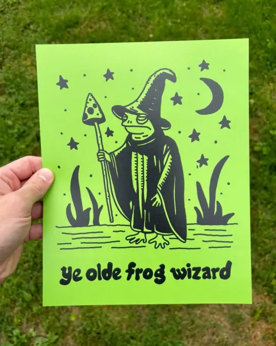 Ye olde frog wizard print