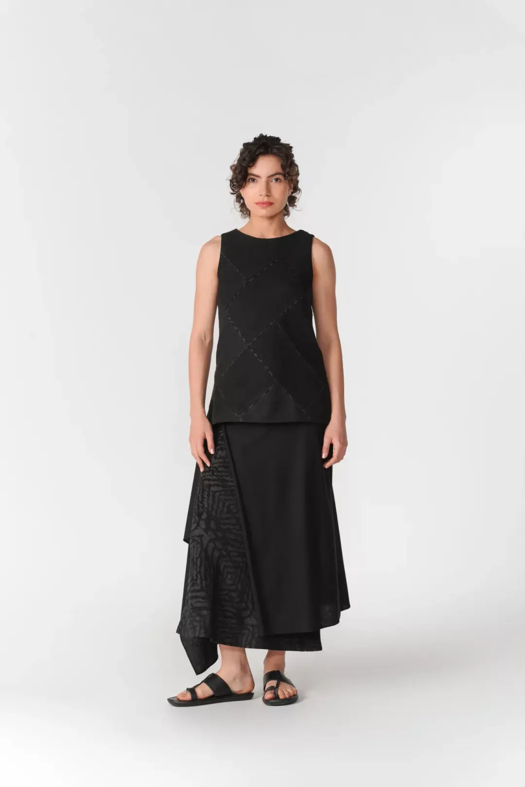 MIDI LAYERED BIAS SKIRT