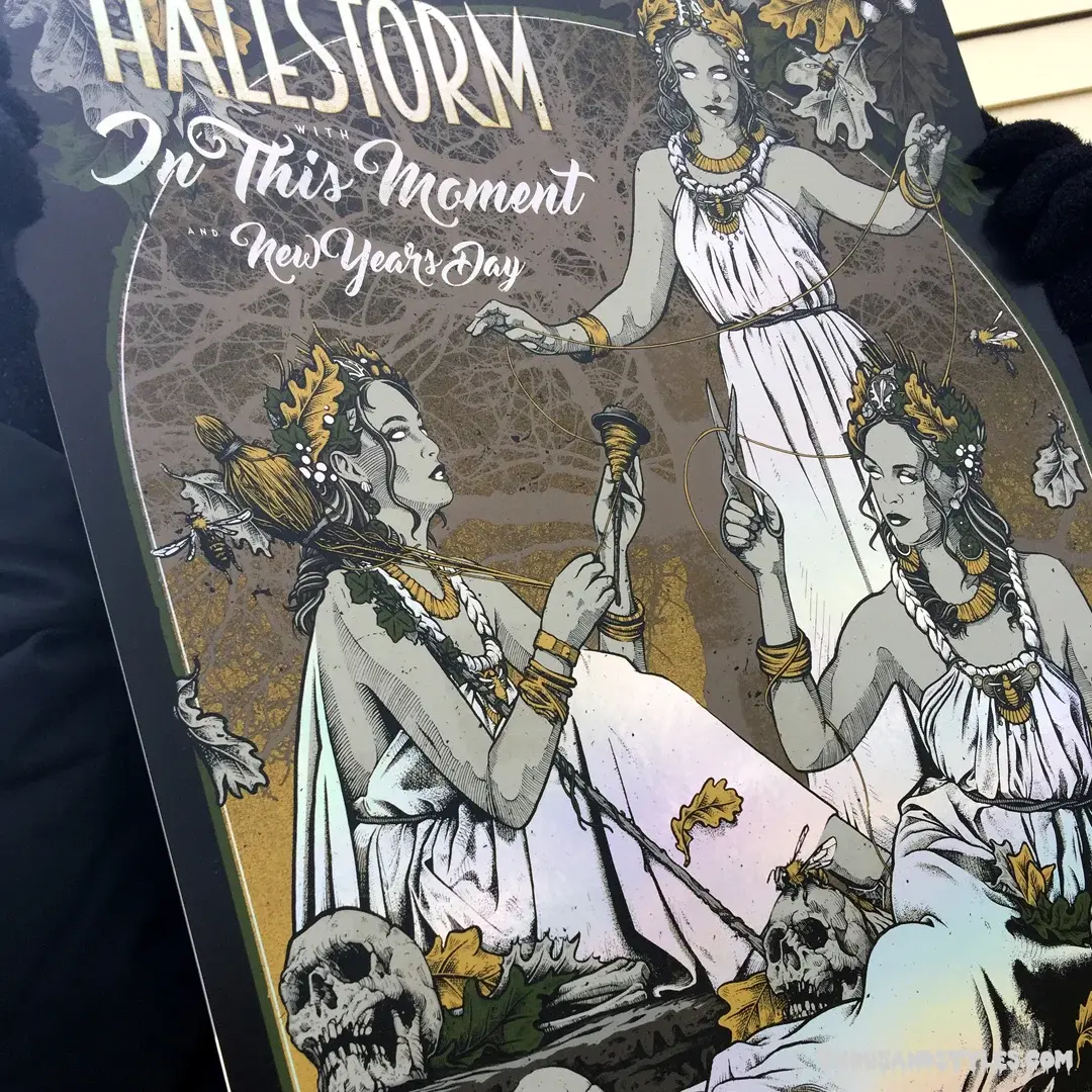 Halestorm November 2019 European Tour Poster - Foil Variant