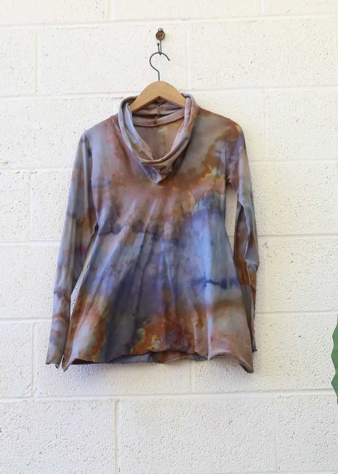 OOAK - Pilgrim Babydoll Shirt / XS / STRETCH Organic Cotton / Ice Dye (67)