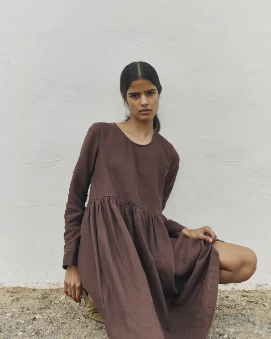 Midi EMILIE loose linen dress