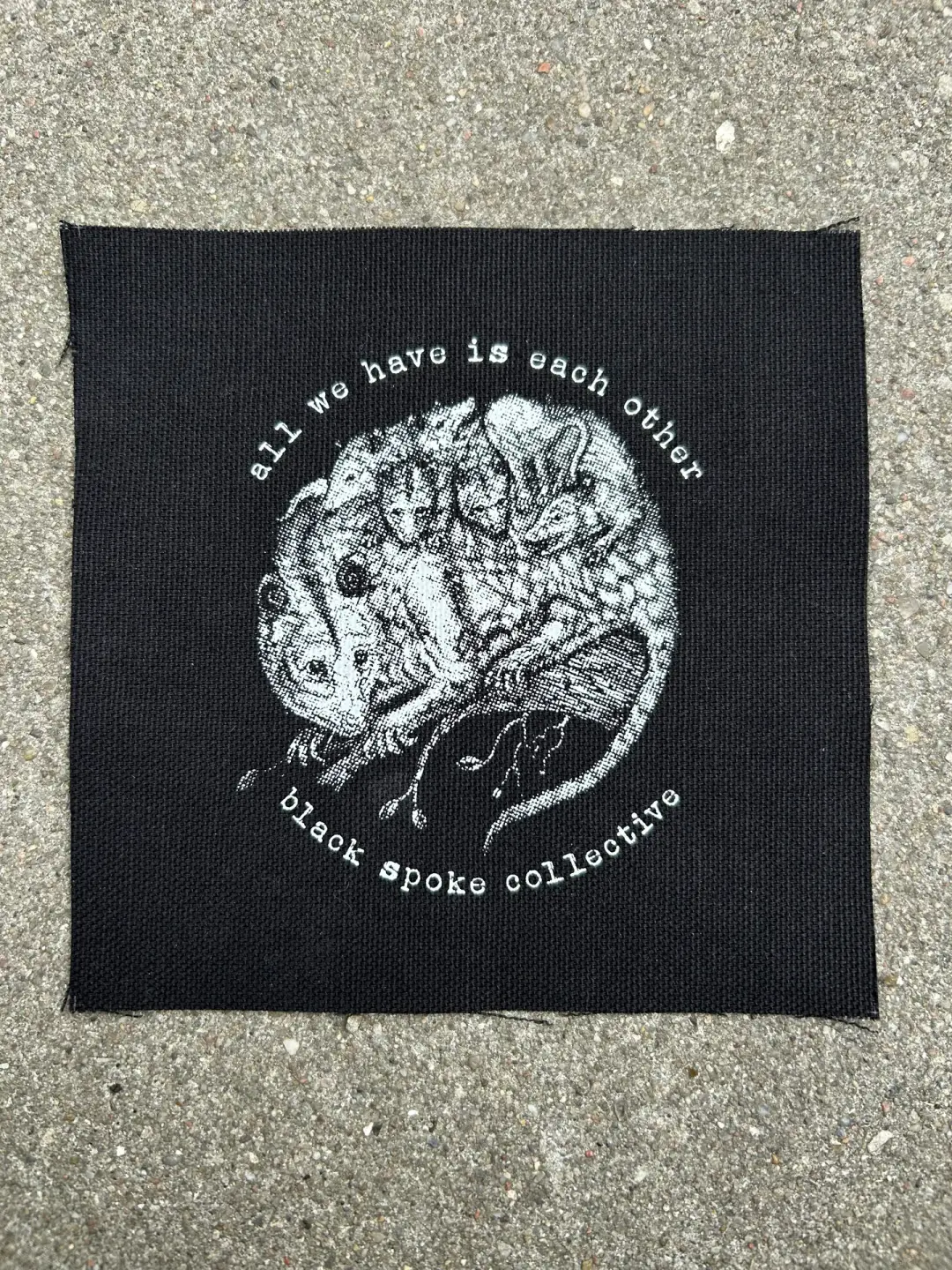 "all we have is each other" | FreeDes.net benefit patch