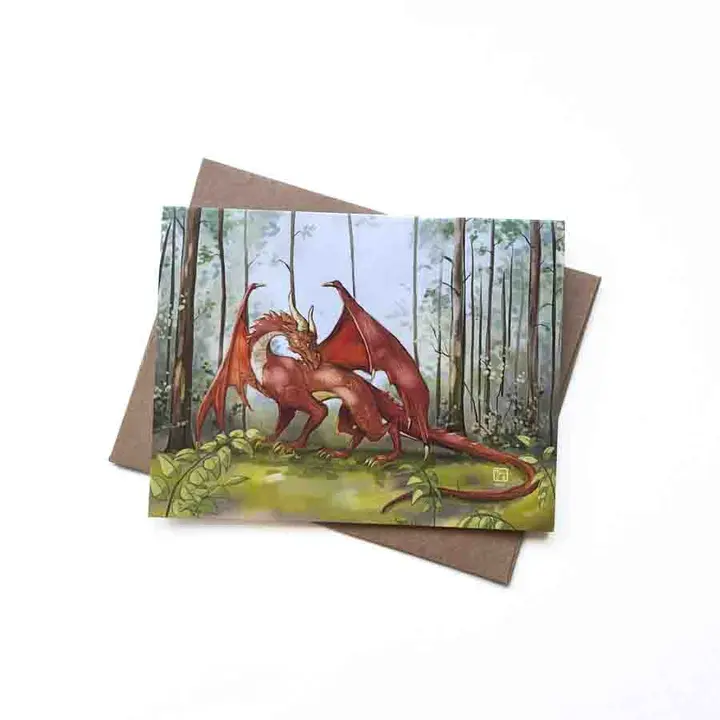 Red Forest Dragon Card