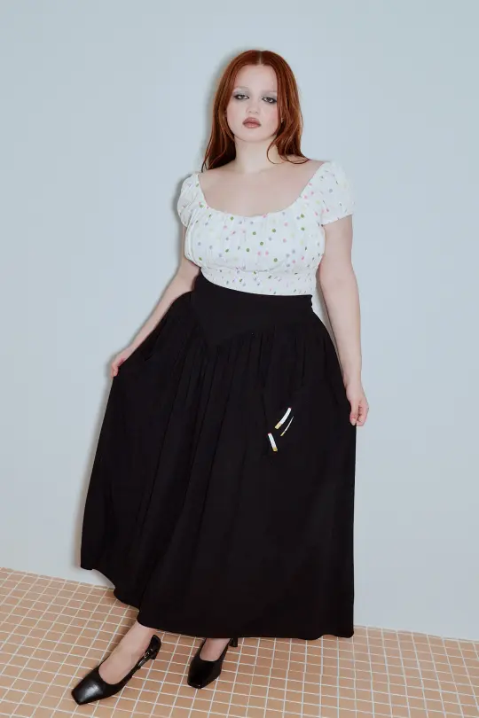 5 left - Park Skirt Soft Linen Cigarettes