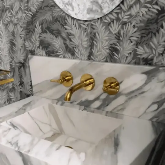 Unlacquered Brass Wall Mount Faucet