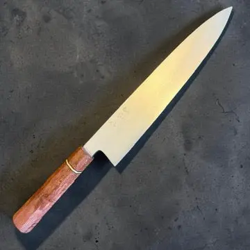 Hatsukokoro Satoshi Nakagawa × Morihiro Blue #1 Damascus Gyuto 240mm with One-of-One Prisma Handle
