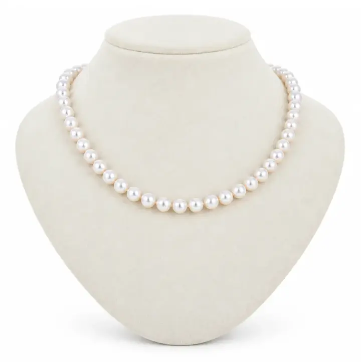Akoya Pearl Necklace, 7.5–8.0 mm, with PSL & EPC Certificates