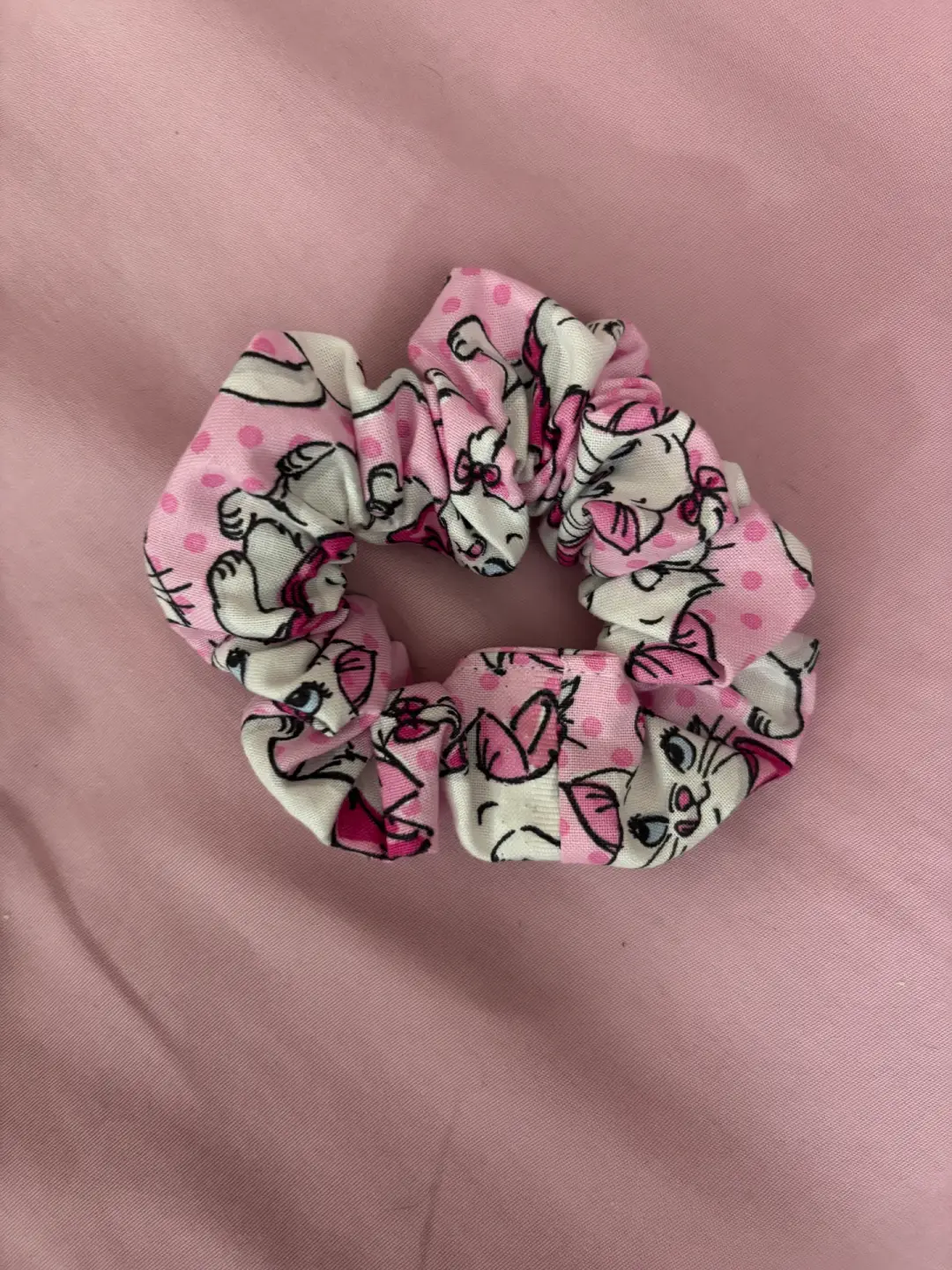 White Kitten Scrunchie