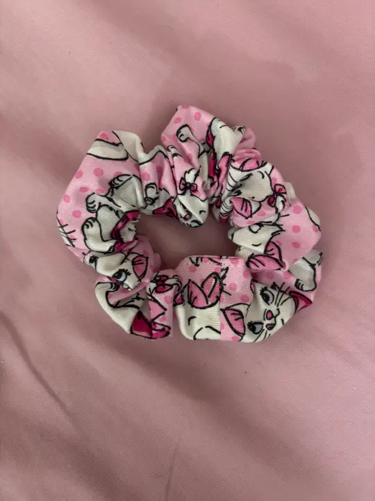 White Kitten Scrunchie