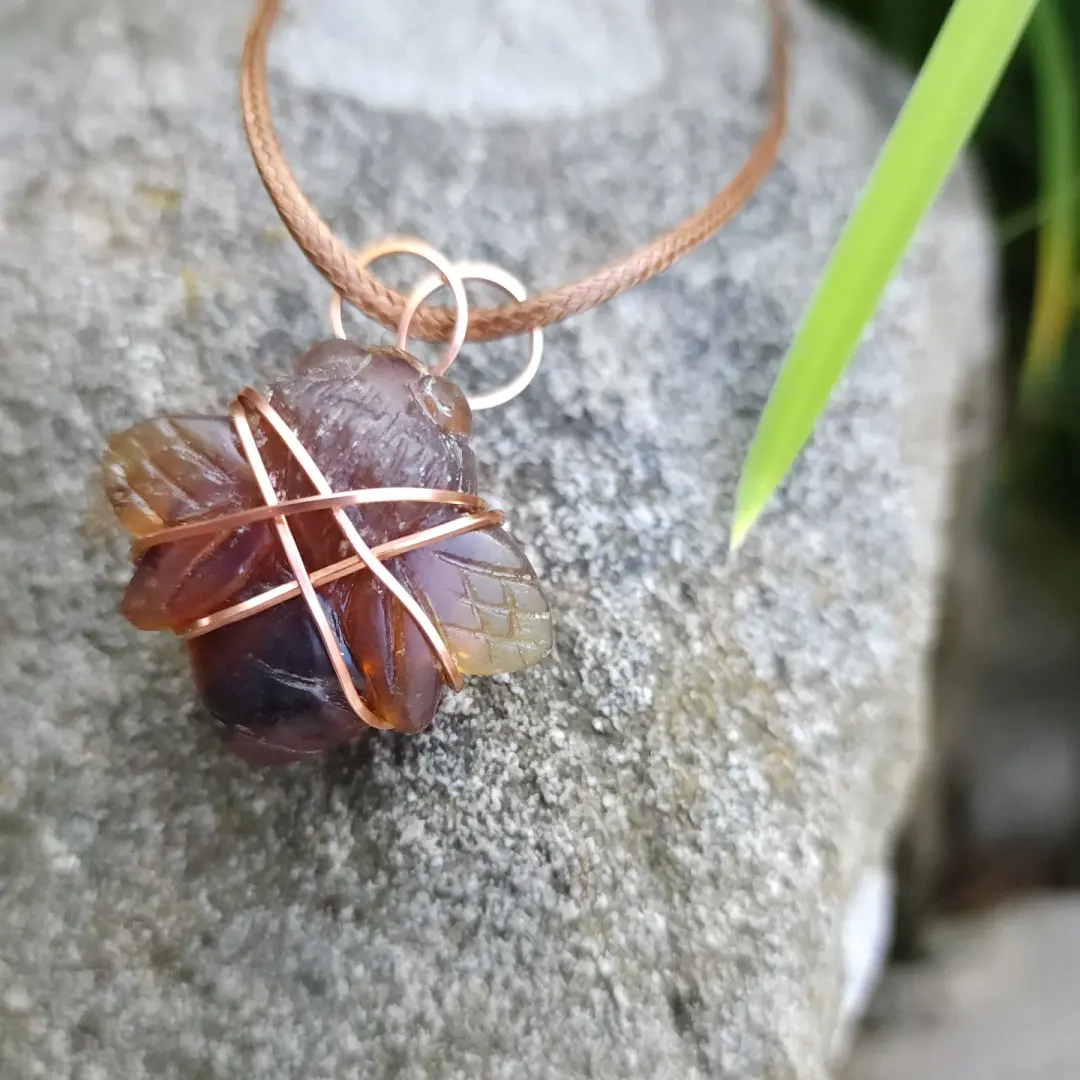 Amber Bee Slide Necklace