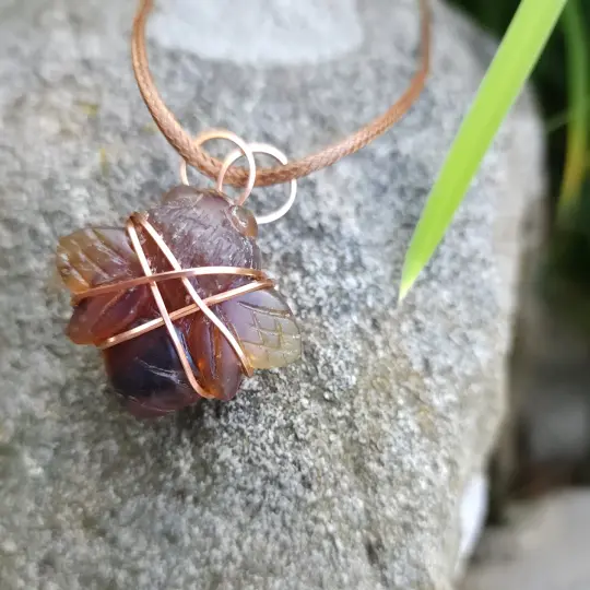 Amber Bee Slide Necklace