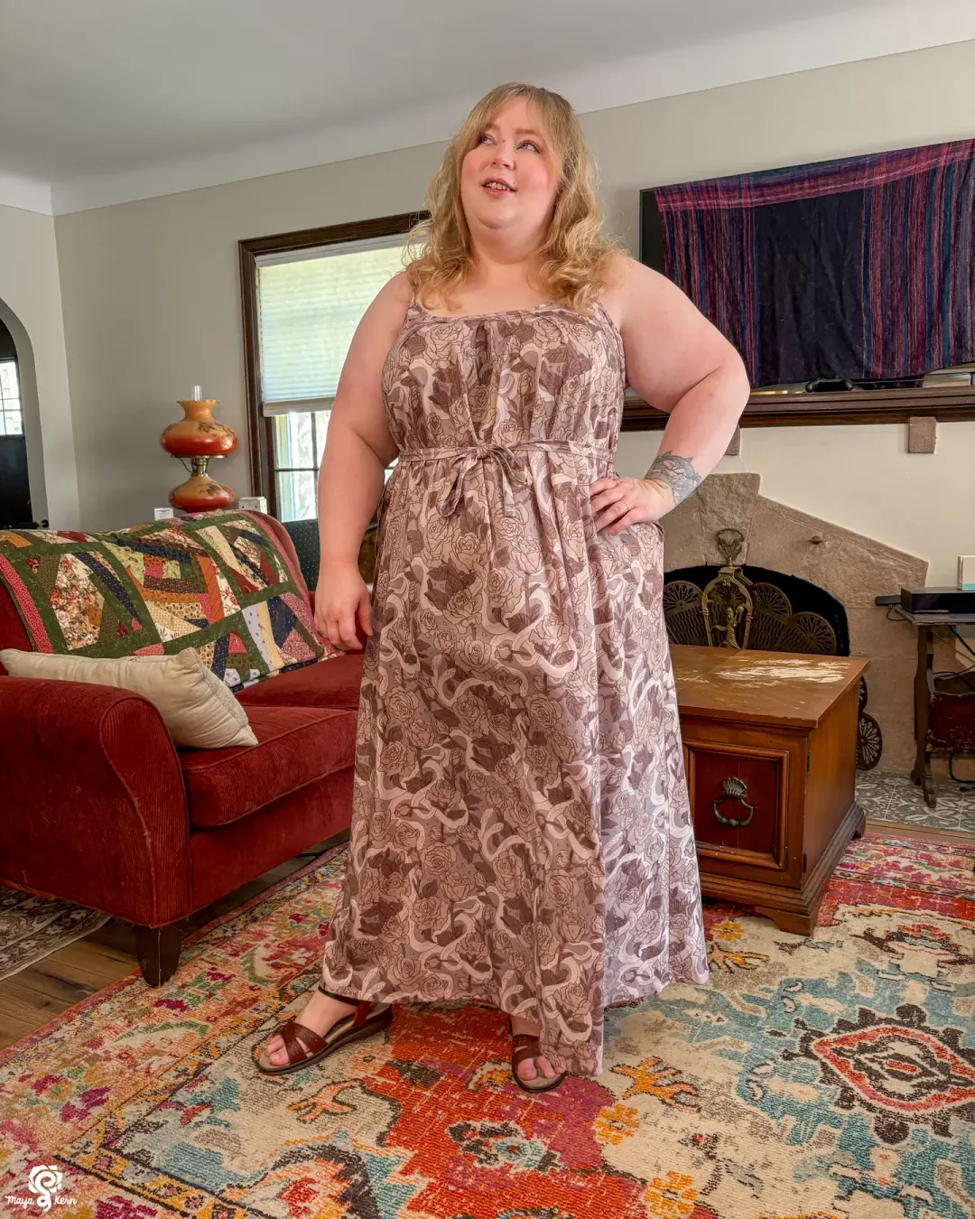 Hiss Latte Sunswept Maxi Dress — FINAL SALE