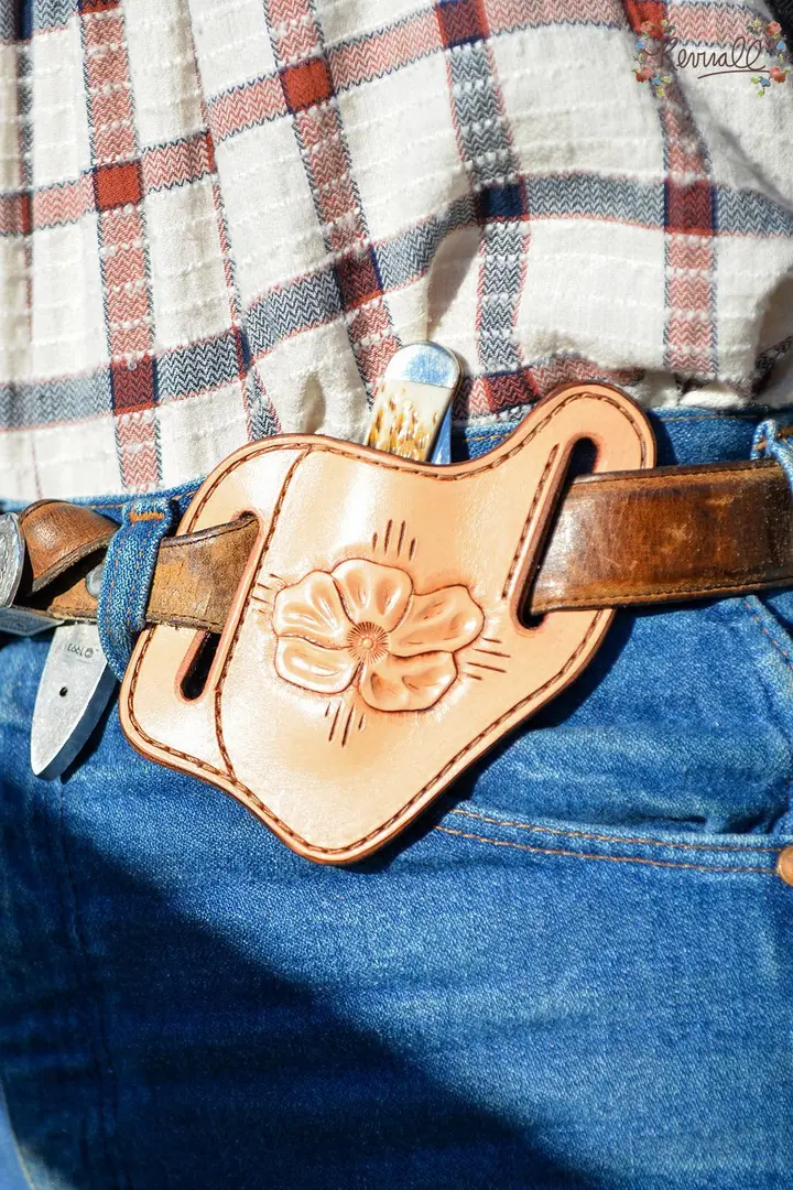 Western Rose Pocket Knife Sheath