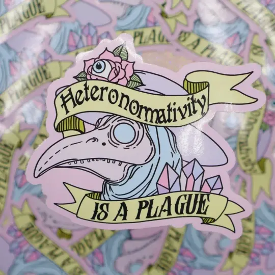 Heteronormativity Is A Plague Large Vinyl Sticker