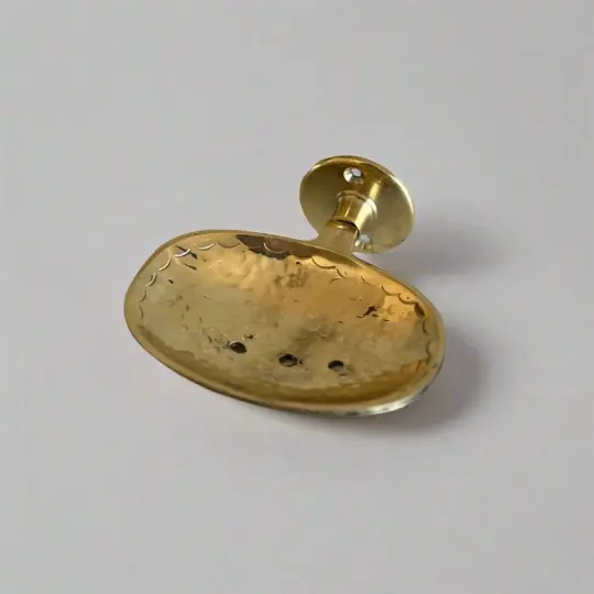 Unlacquered Brass Wall Mount Soap Dish