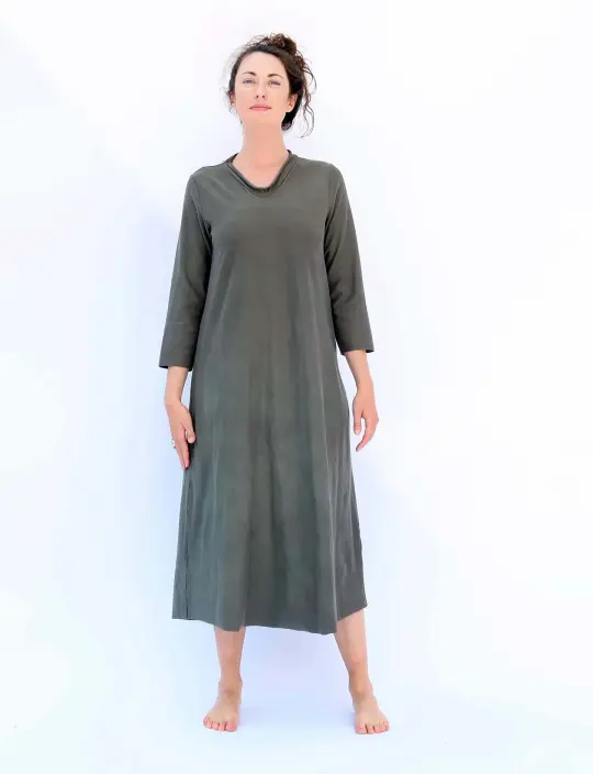 V-Neck Ojai Below Knee Dress